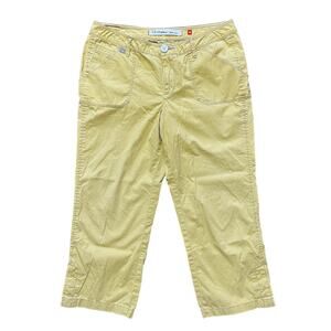 CHRISTOPHER BLUE Straight Leg Crop Lightweight Utility Pants in Yellow  SZ 10